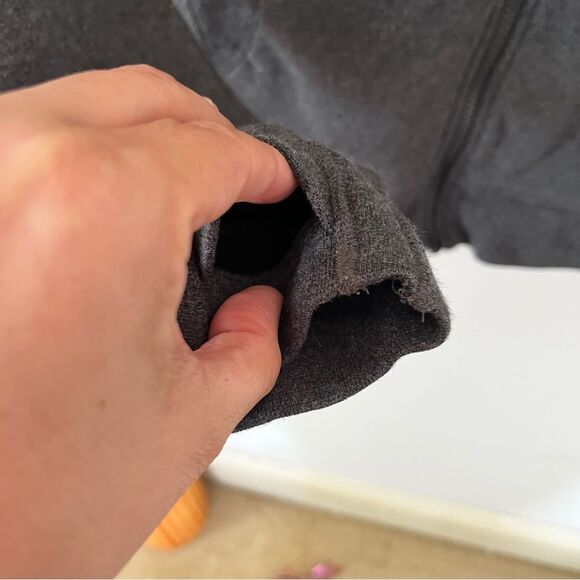 Lole Dark Grey Full Zip Thumbholes Hoodie Sweater - Picture 5 of 10